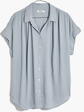 Madewell Drapey Shirt in Stripe size Large